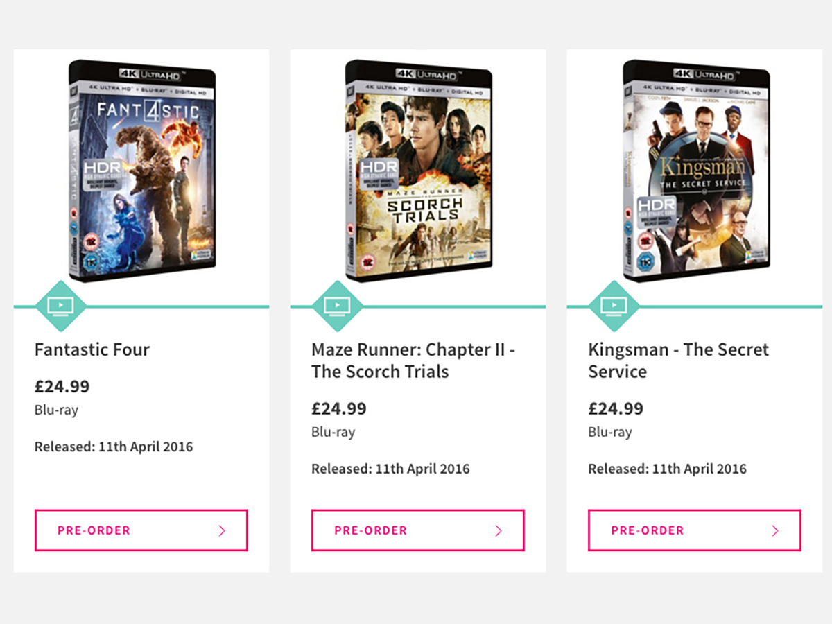Grab some 4K UK Ultra HD Blu ray pre orders now open Stuff