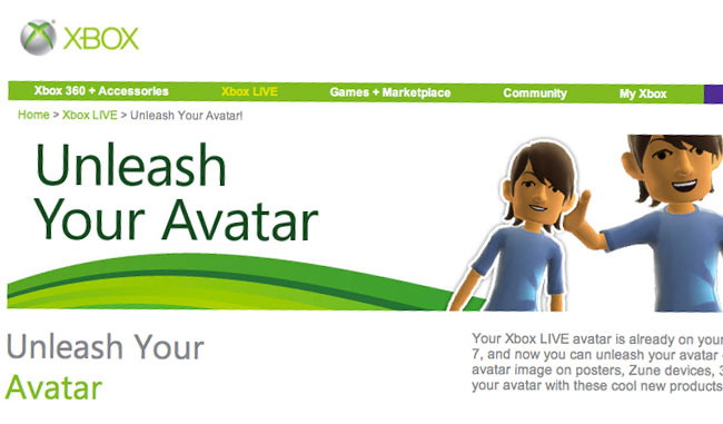 Xbox deals live avatar