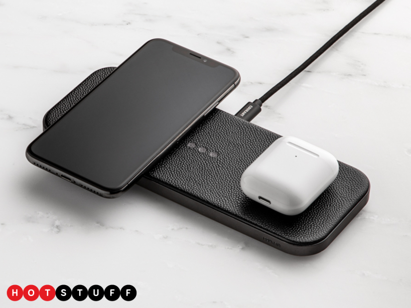 The Catch:2 is a ravishing dual wireless charger wrapped in exquisite Italian leather