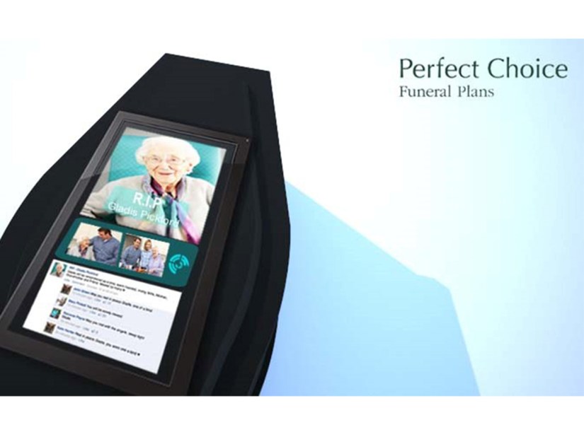 This connected coffin wants you to take Facebook tributes to the grave