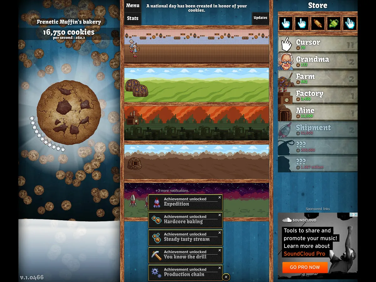 Cookie Clicker: All Mini-Games Unlocked 