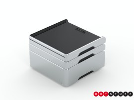 Stackable storage makes expanding the EzeeCube media center a breeze