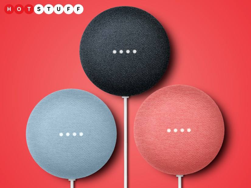 Google’s rebranded Google Nest Mini can be stuck to a wall