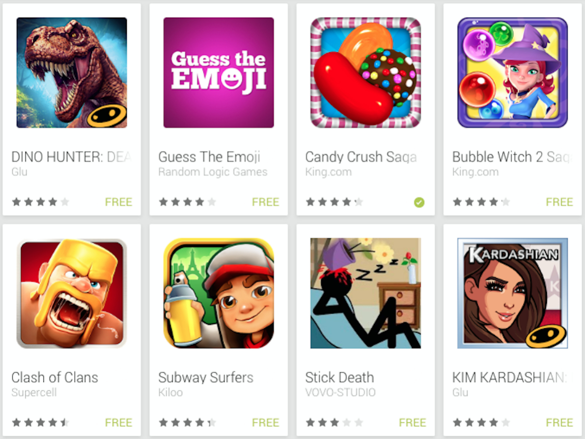 Jogos Freemium aumentam o rendimento da Google Play