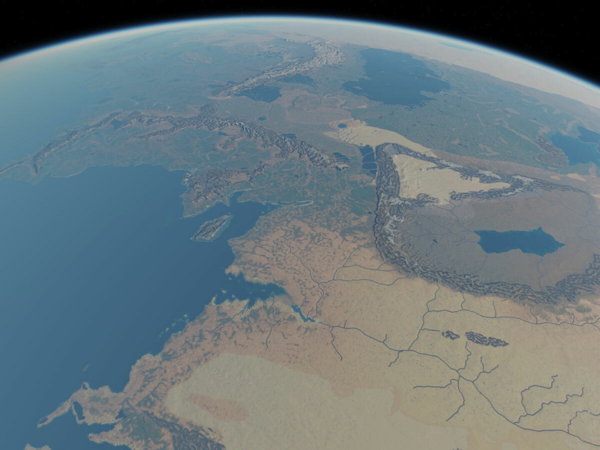 Middle-Earth modelled in “planet simulator” Outerra