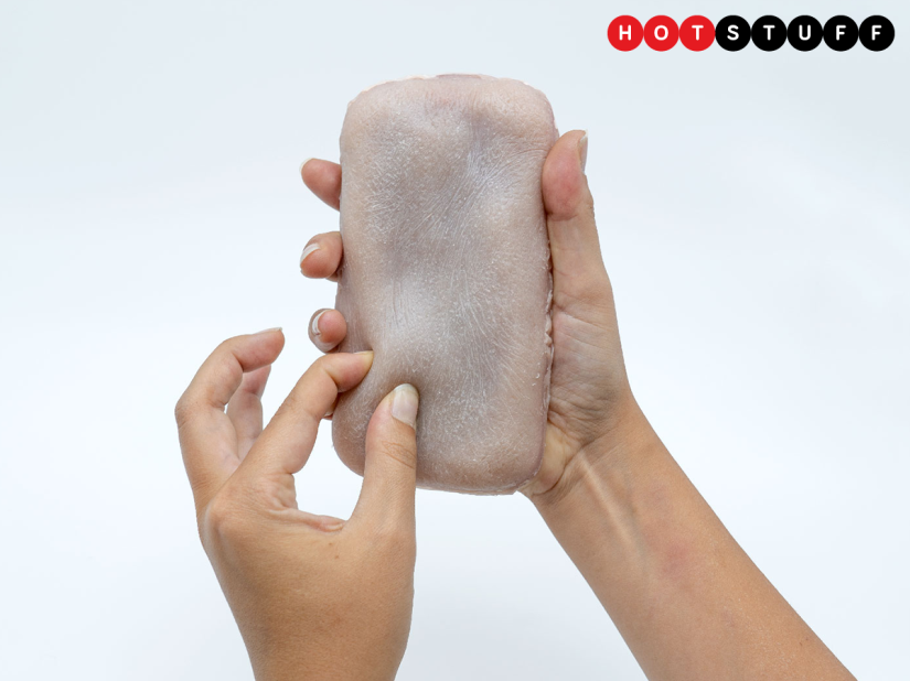 This hellish slab of artificial skin will let you pinch, tickle, and stroke your mobile