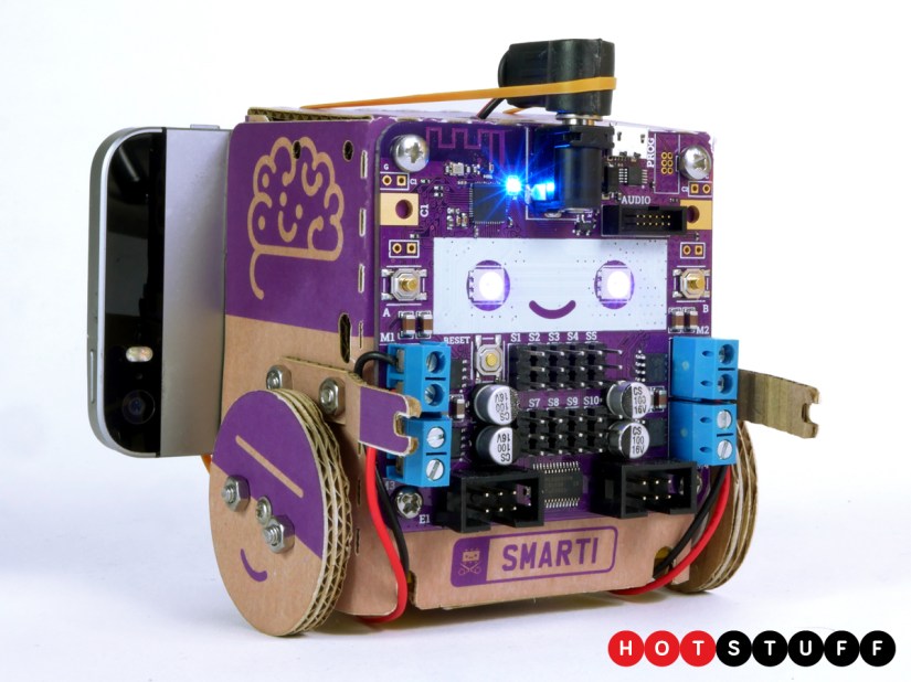 Smartibot is an AI-enabled robot you build yourself, out of card – or a potato