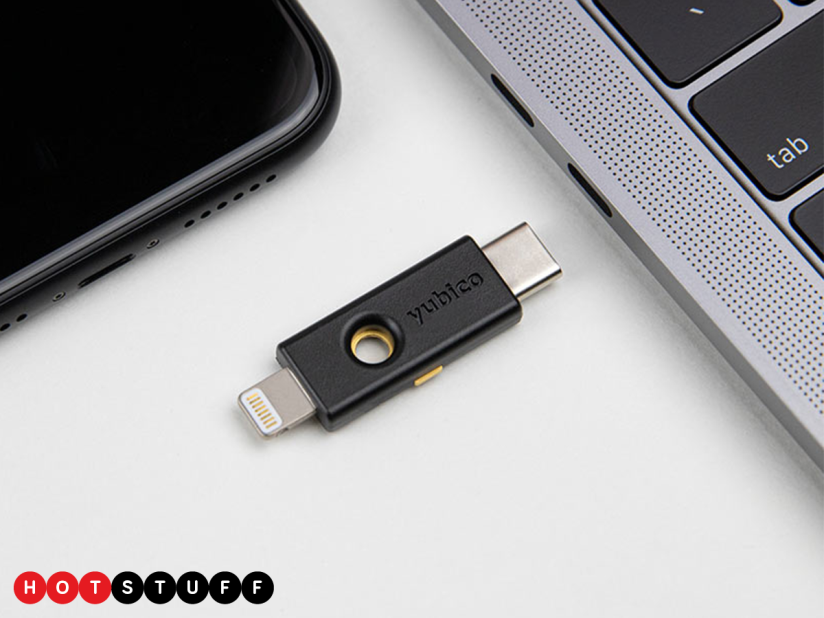 The YubiKey 5Ci is the world’s first physical security key for both Lightning and USB-C devices