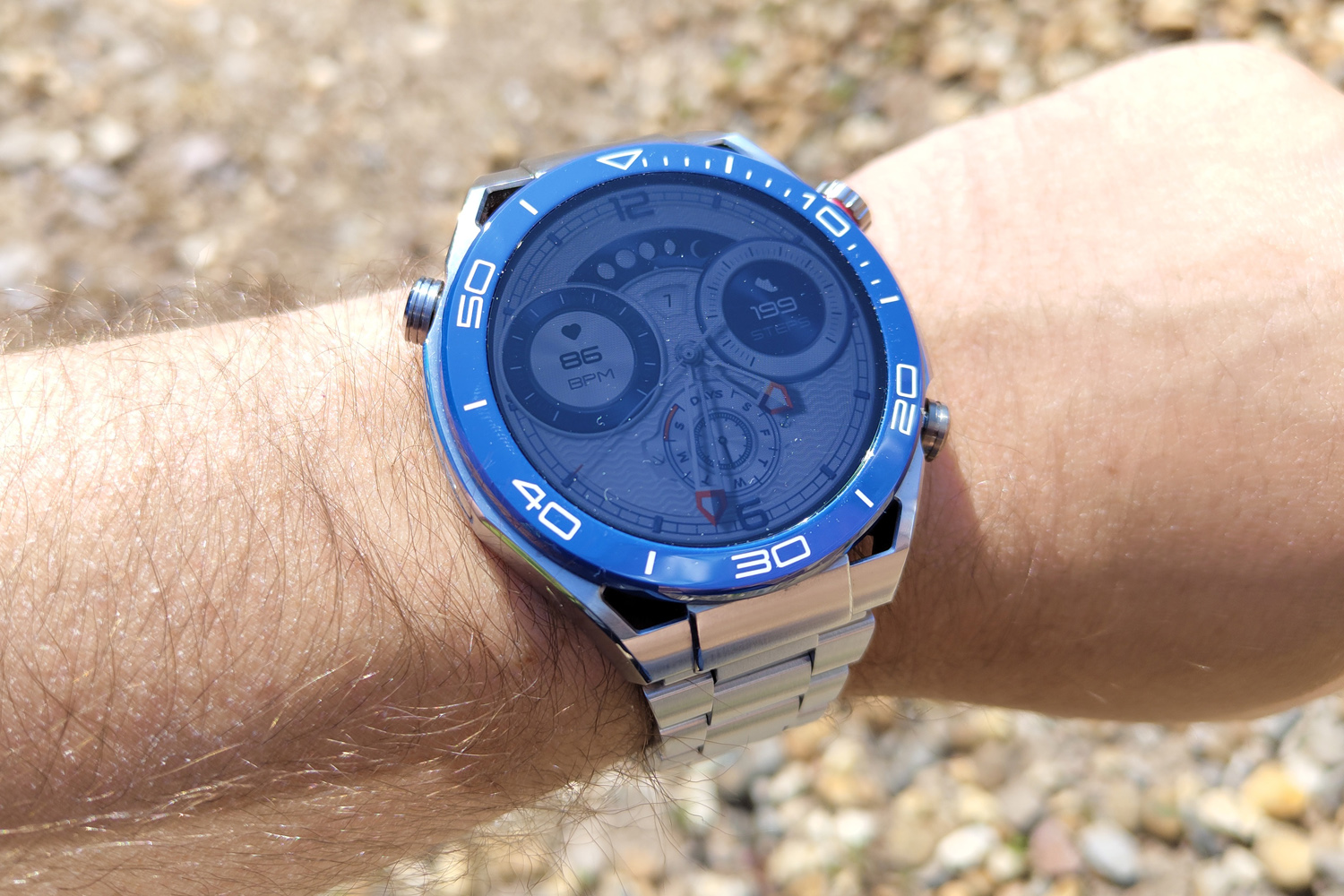 Digital blue watch online face huawei