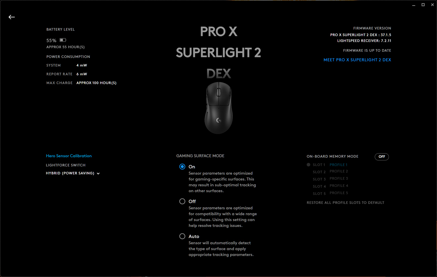 Logitech Pro X Superlight 2 DEX review app settings