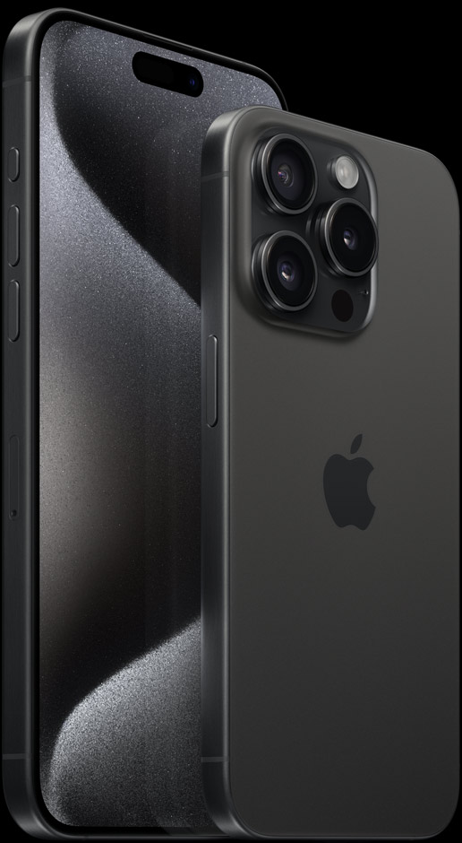 Apple iPhone 15 Pro Smartphone, 128 Go, Black Titanium