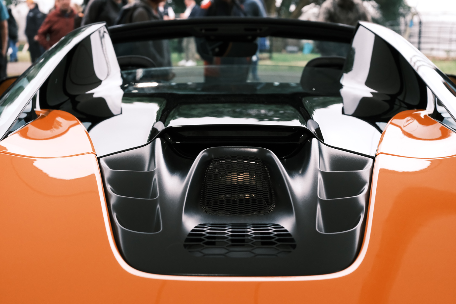 Fujifilm X-T50 camera samples Goodwood McLaren engine cover