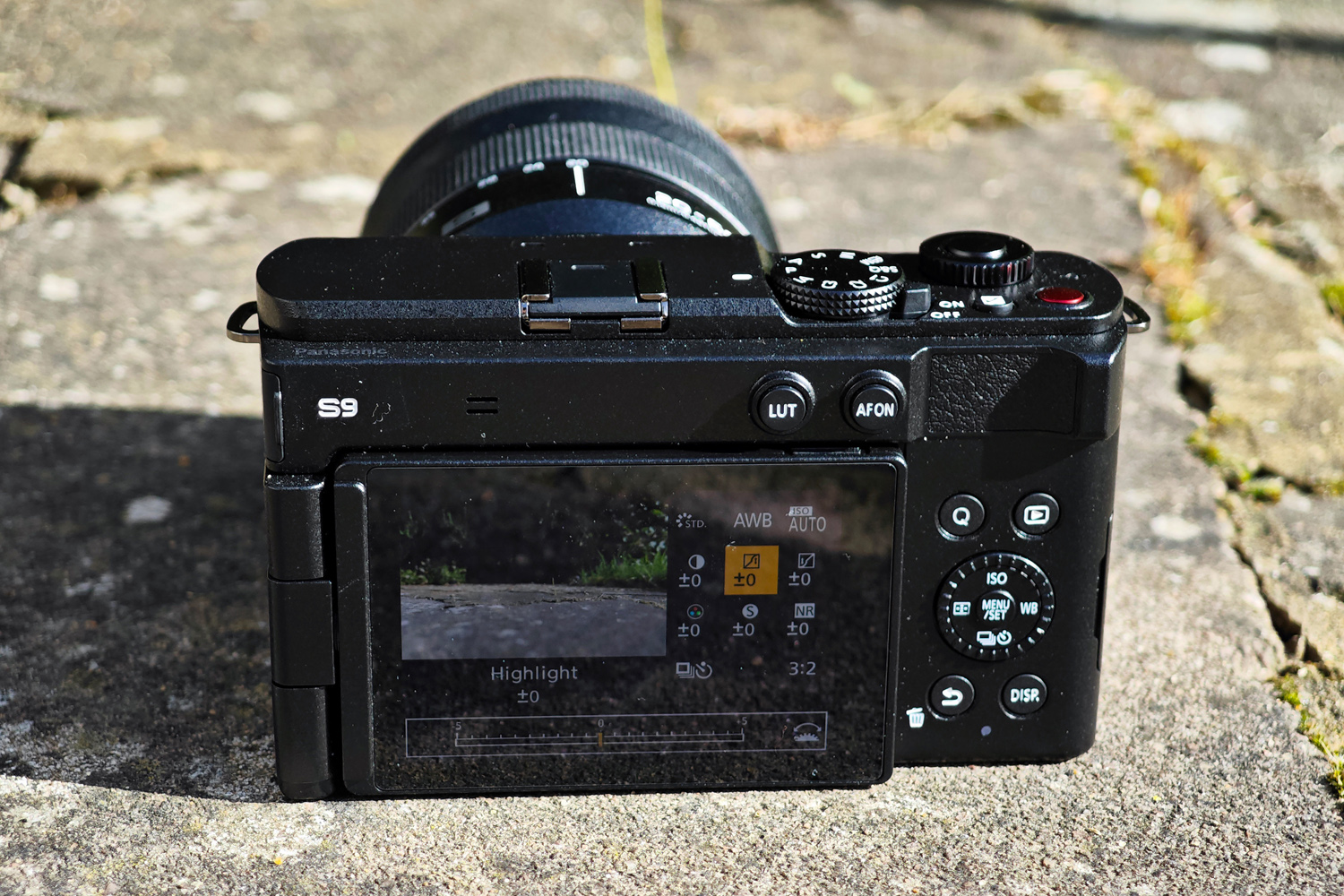 Panasonic Lumix S9 review rear with viewfinder