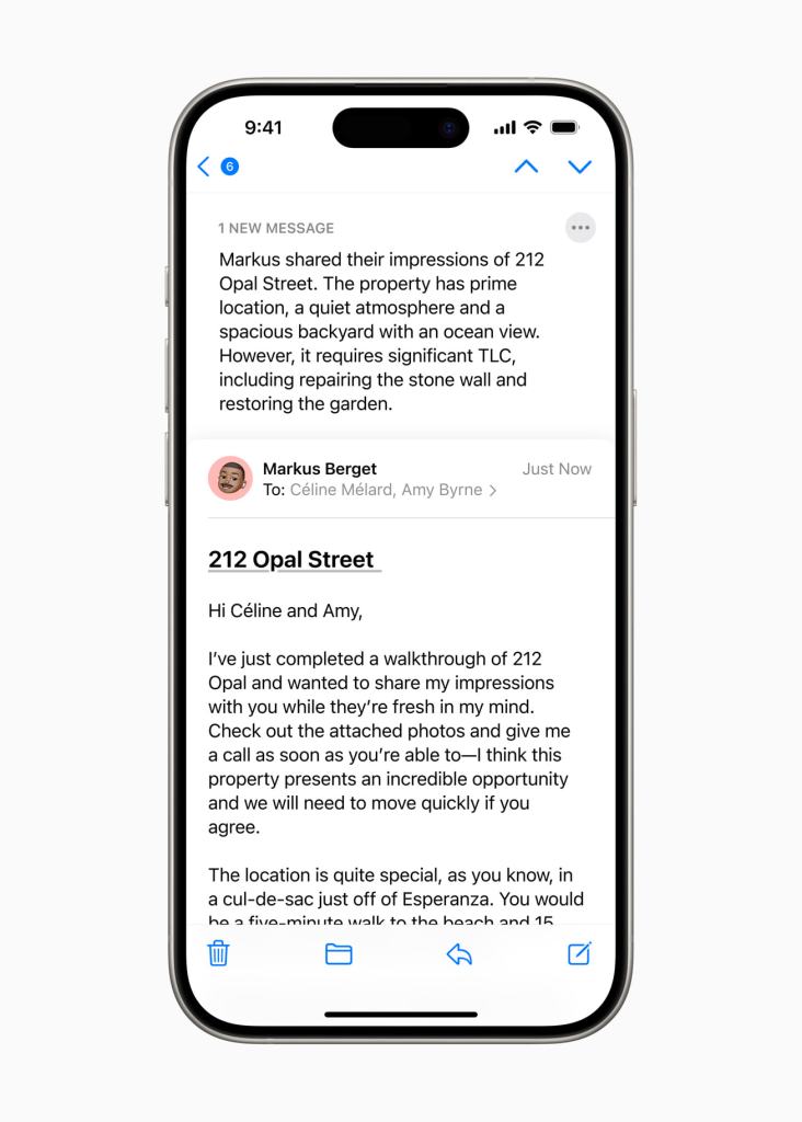 iOS 18 AI Mail Summary