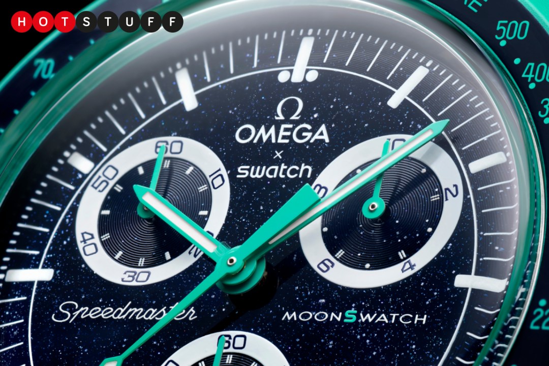 Swatch MoonSwatch Mission to Earth dial closeup