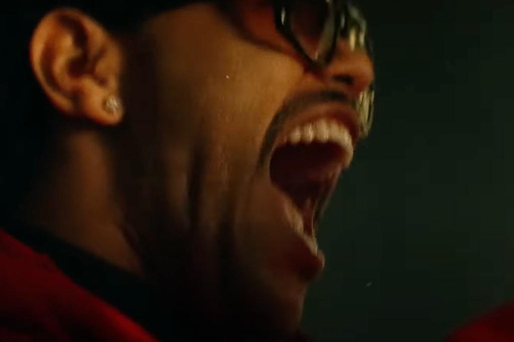 The Weeknd blinding lights video still

