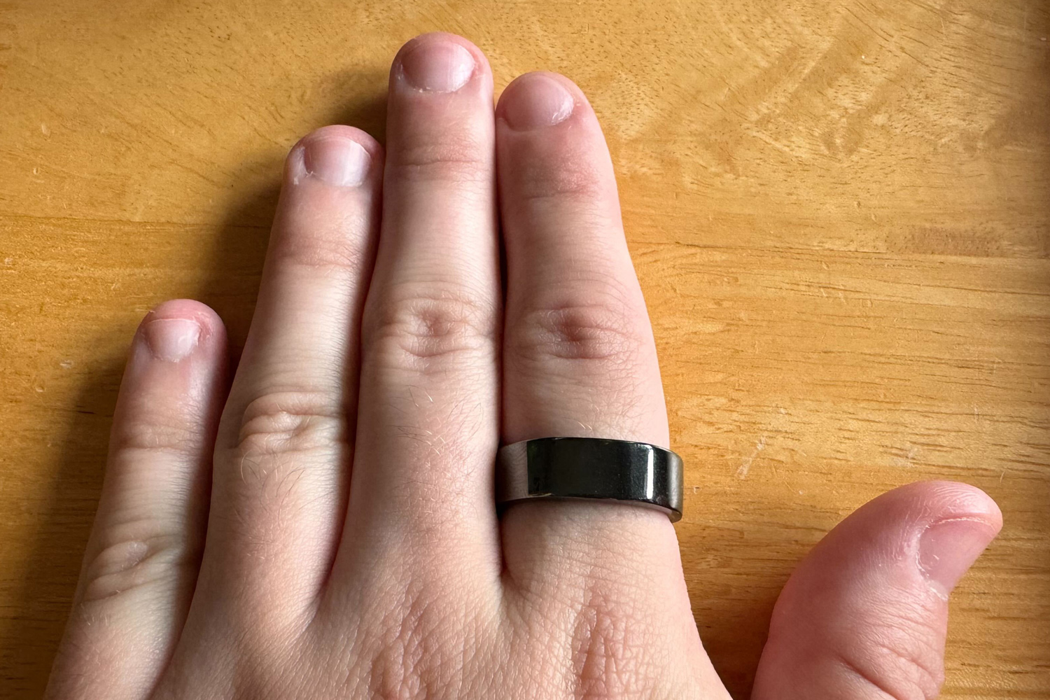Oura Ring on finger