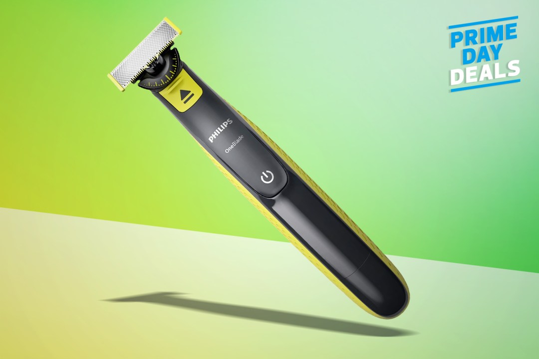 Philips One Blade on a green gradient background