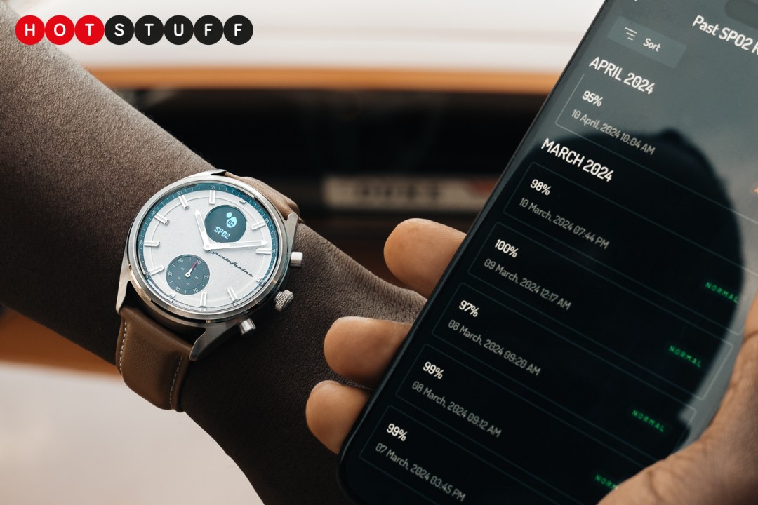 Pininfarina Hybrid smartwatch on mans wrist