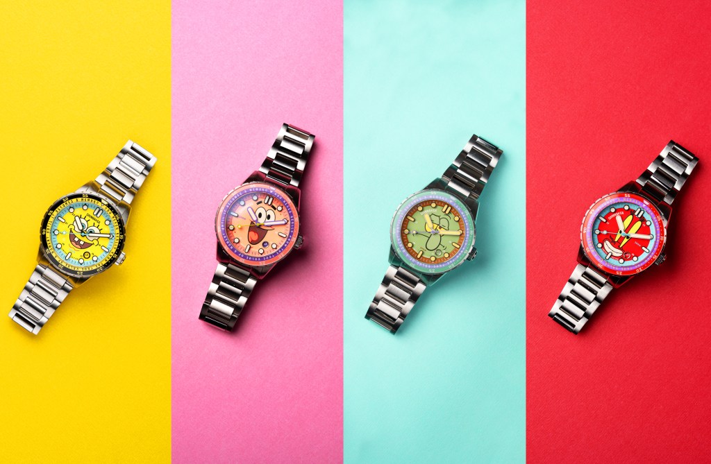 All four SpongeBob watches side-by-side