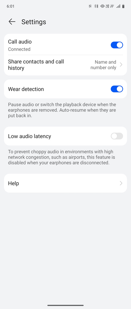 Huawei Freebuds 6i review app settings