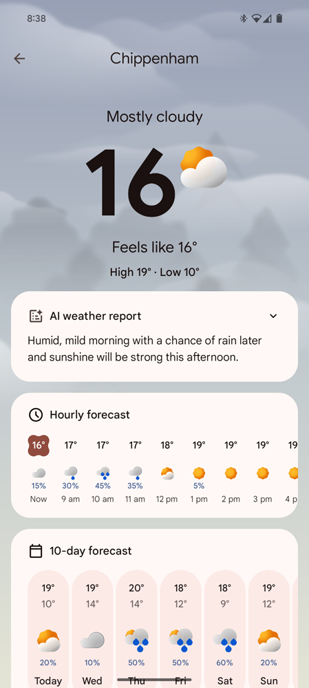 Pixel weather app