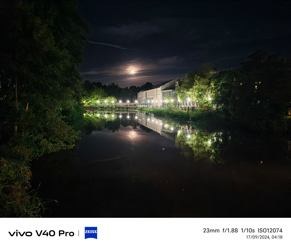 Vivo V40 Pro camera samples night river