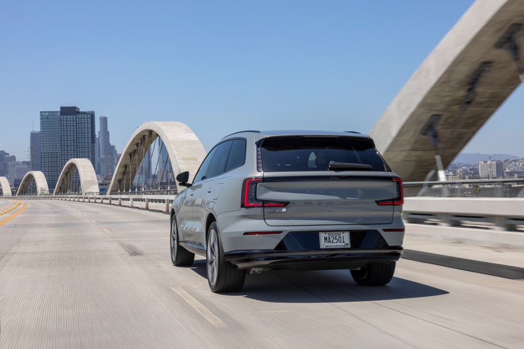 Volvo EX90 review highway rear