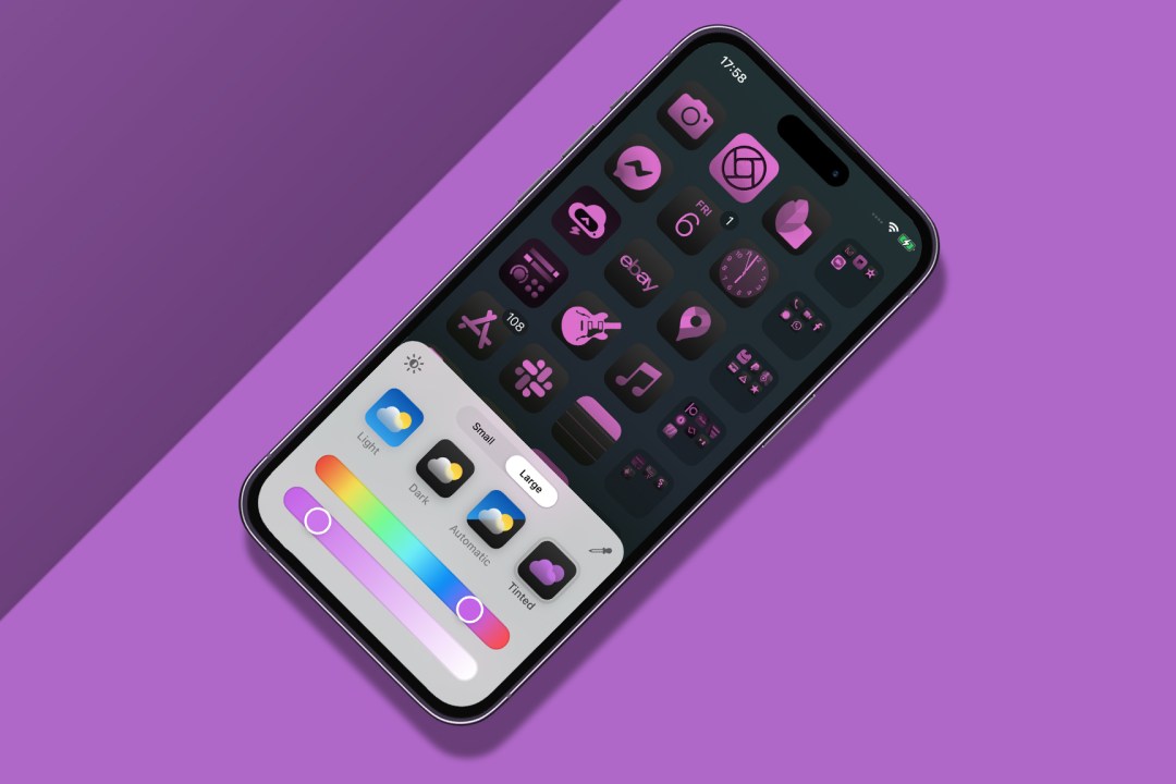 iPhone with tinted icons