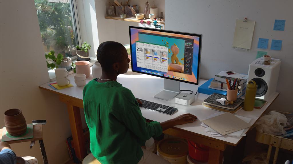 M4 Mac mini in use on desk