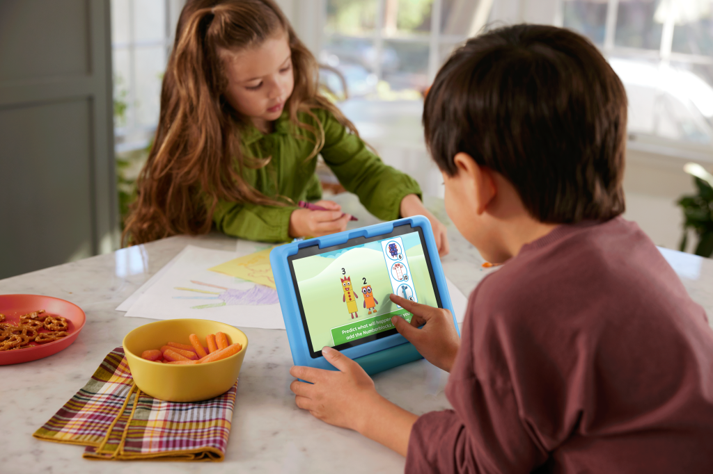 Fire HD 8 Kids tablet being used