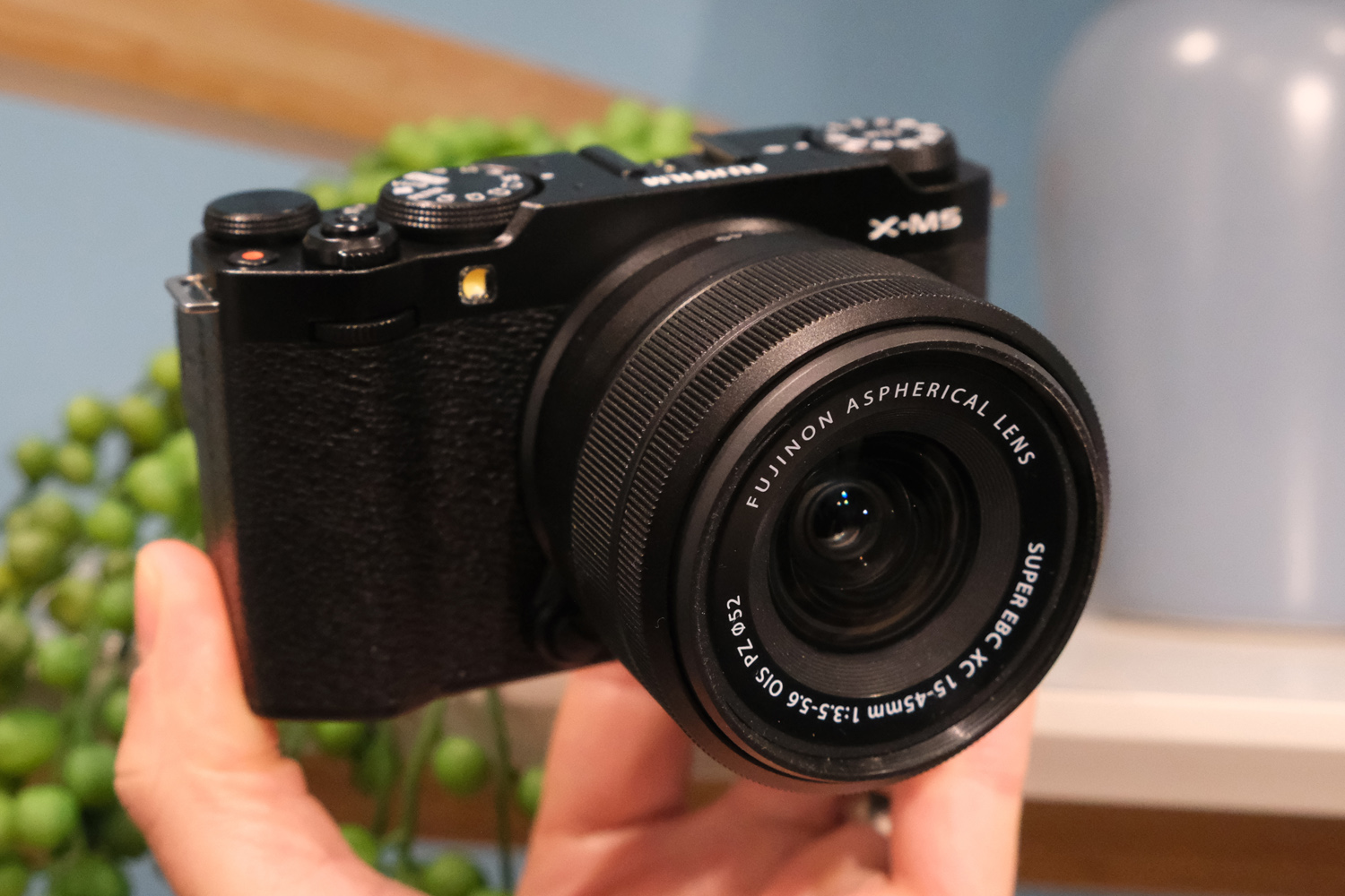 Fujifilm X-M5 hands-on review in hand front