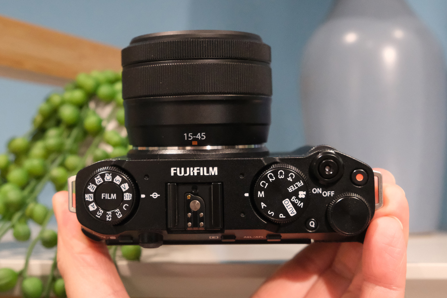 Fujifilm X-M5 hands-on review in hand top