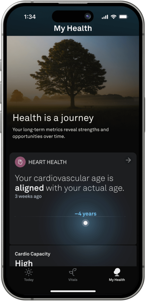 Oura eapp Health view