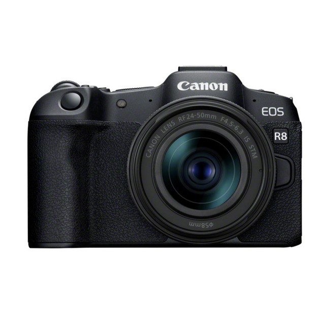 Canon EOS R8 on white background