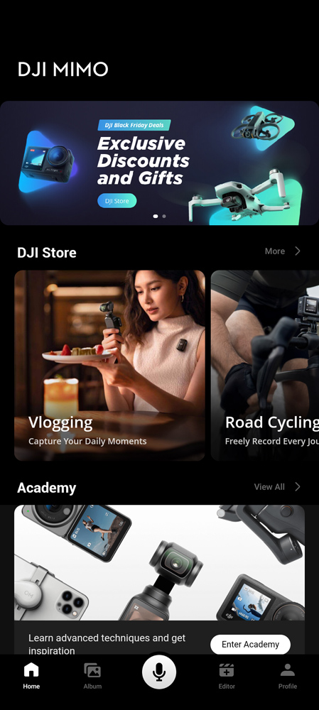 DJI Mic Mini review app homescreen