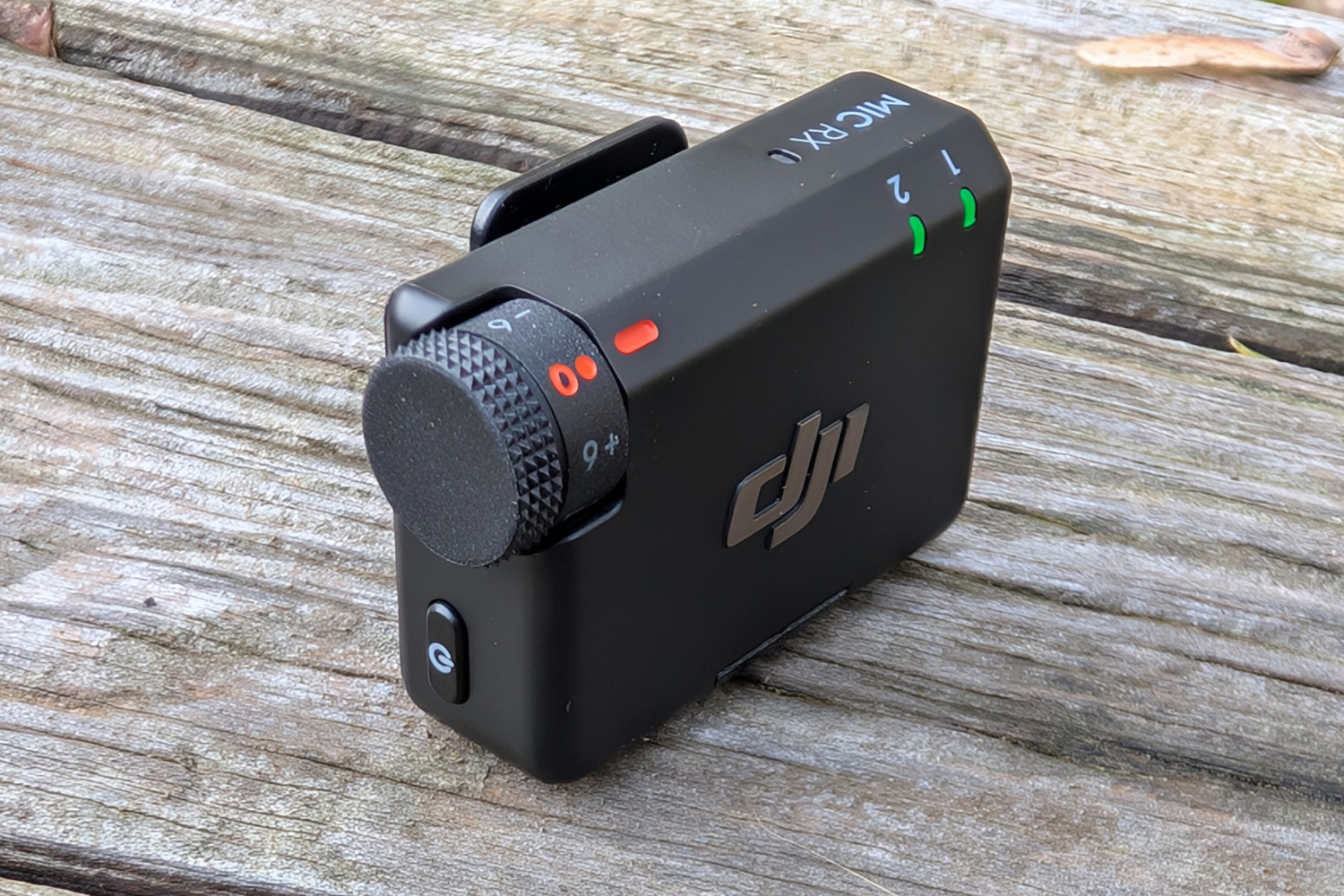 DJI Mic Mini review receiver gain dial