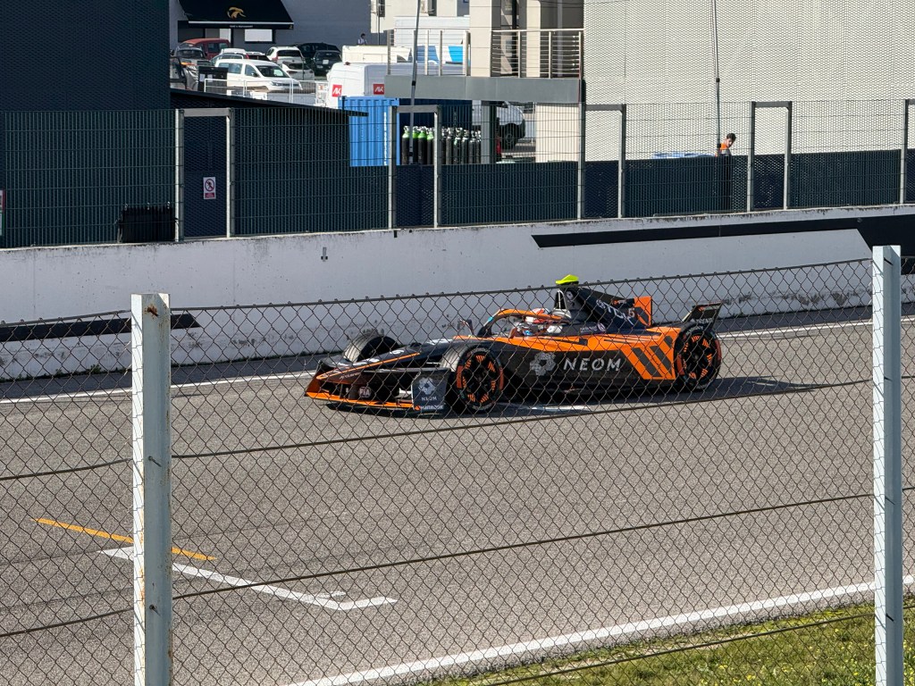 Formula E Madrid 2024 testing McLaren on track