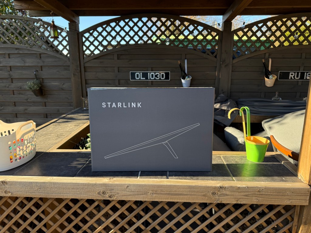 Starlink dish in box