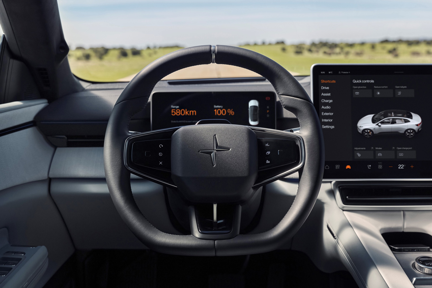 Polestar 4 review steering wheel