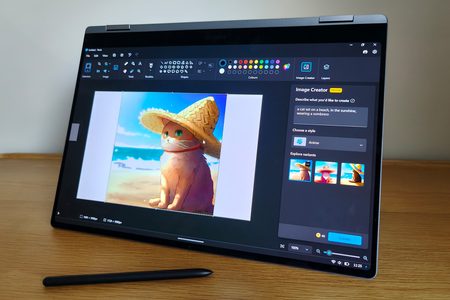 Samsung Galaxy Book5 Pro 360 review Image creator