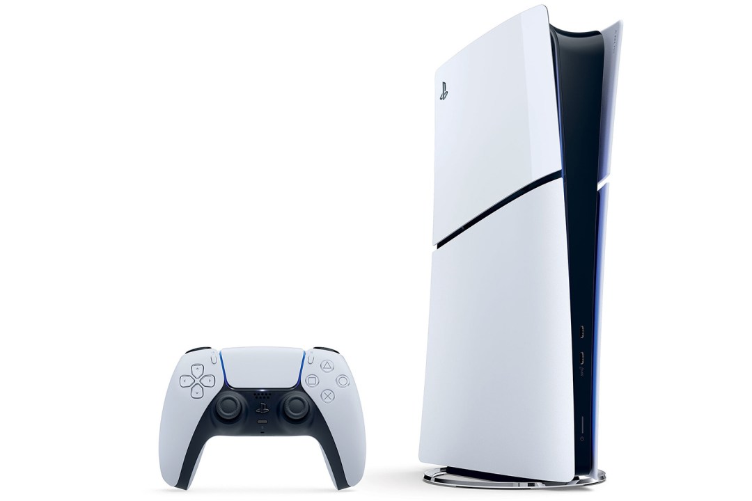 Sony PS5 Slim vertical white background