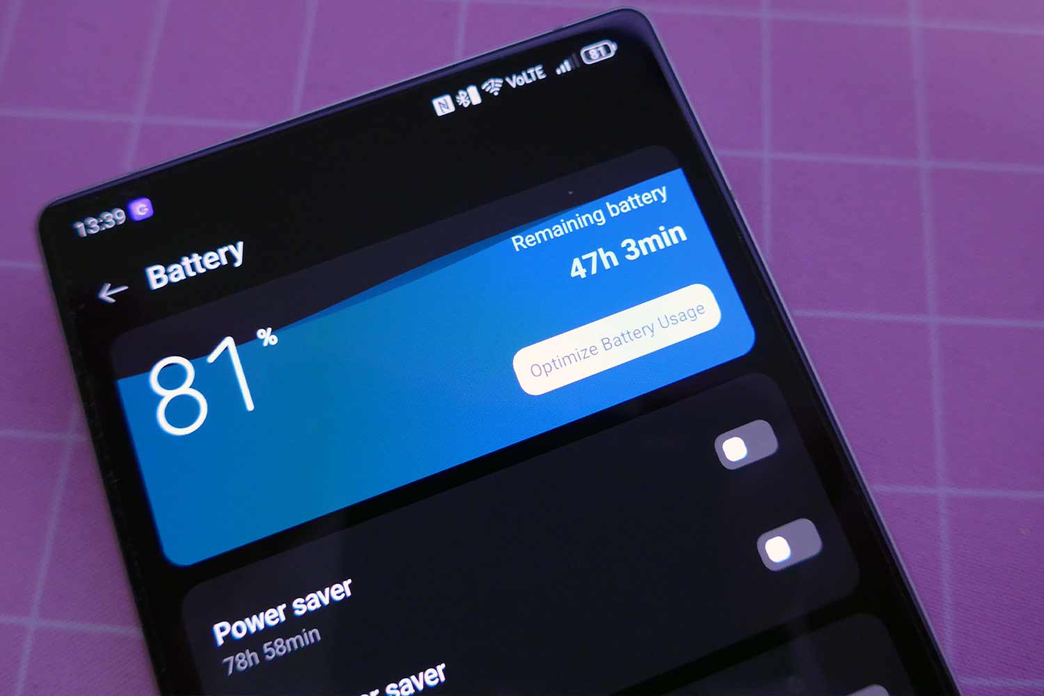 Nubia Z70 Ultra review battery stats