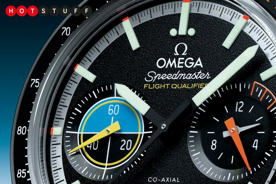 Omega Speedmaster Pilot dial close up