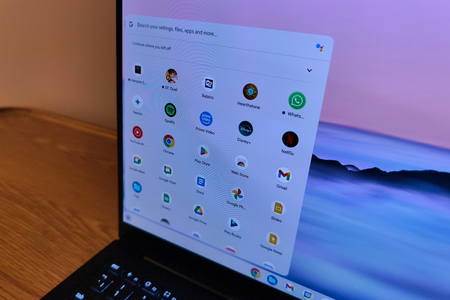 Samsung Galaxy Chromebook Plus review app drawer