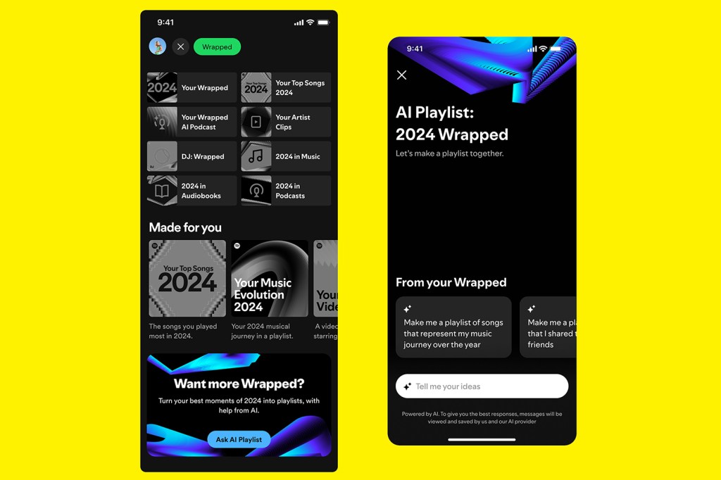 Spotify Wrapped 2024 AI playlist