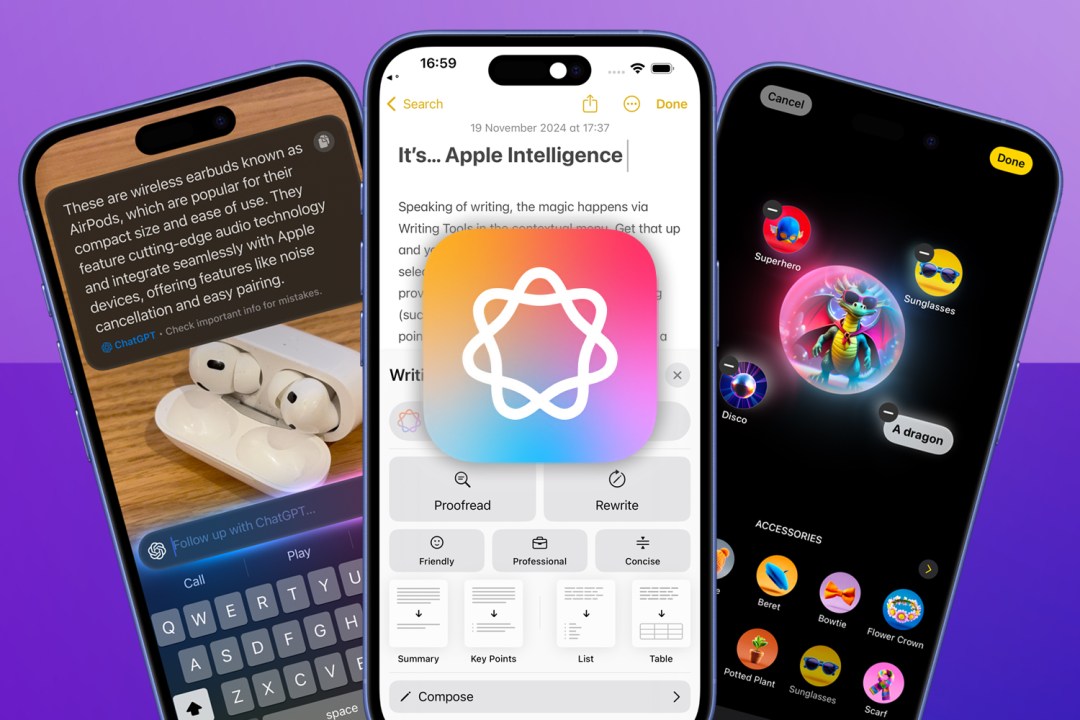 iPhones running Apple Intelligence features