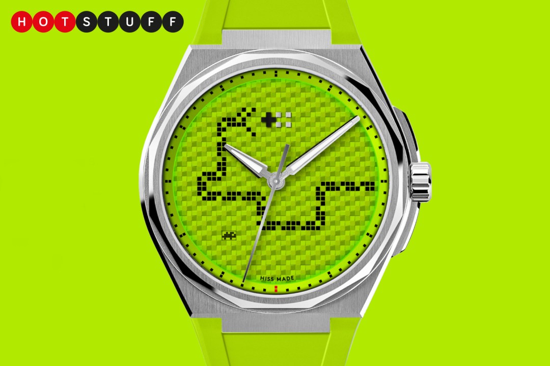 Christopher Ward The Twelve Snake on a lime green background