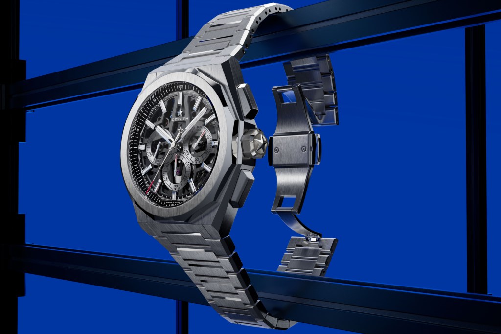 Zenith Defy Skyline on blue background