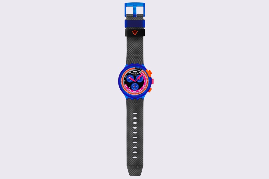 Swatch Neon Party To The Max Pay! on white background